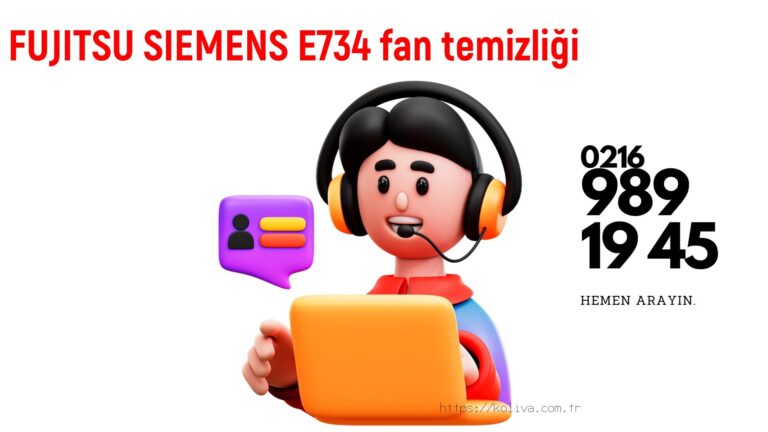 Fujitsu Siemens E734 laptop fan temizliği