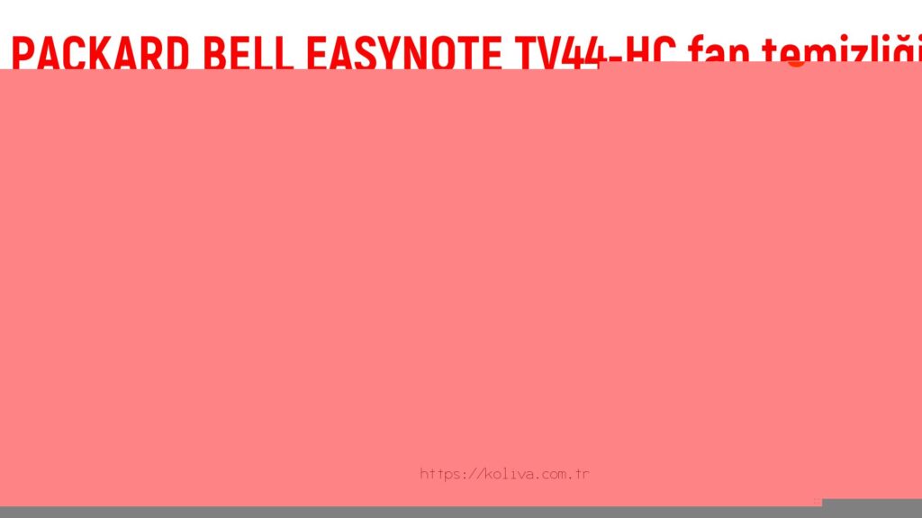 Packard Bell Easynote Tv44-Hc laptop fan temizliği