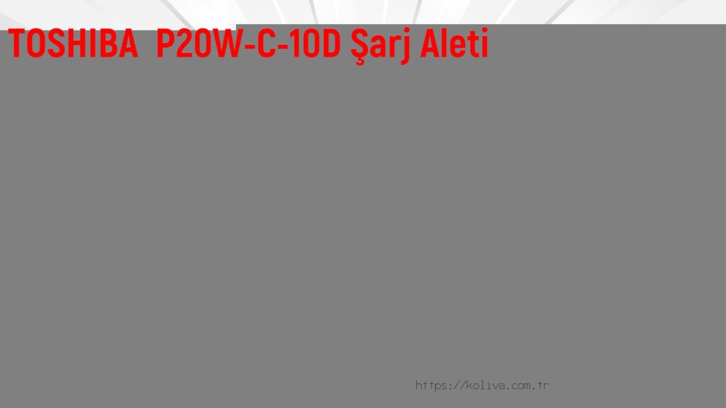 TOSHIBA  P20W-C-10D Şarj Aleti