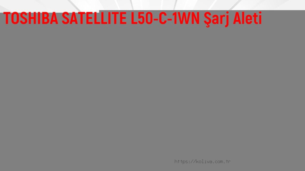 TOSHIBA SATELLITE L50-C-1WN Şarj Aleti