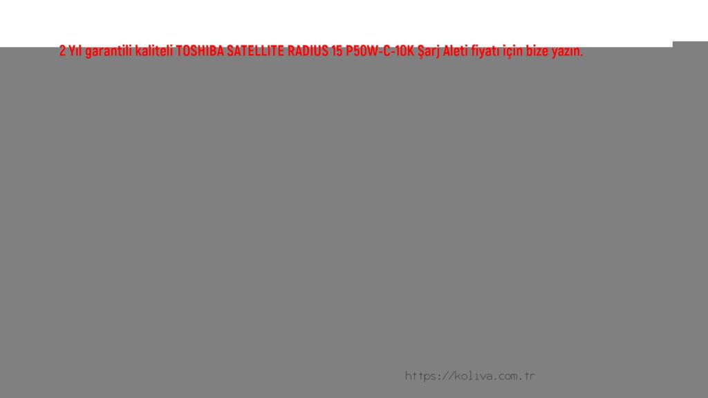 TOSHIBA SATELLITE RADIUS 15 P50W-C-10K Şarj aleti